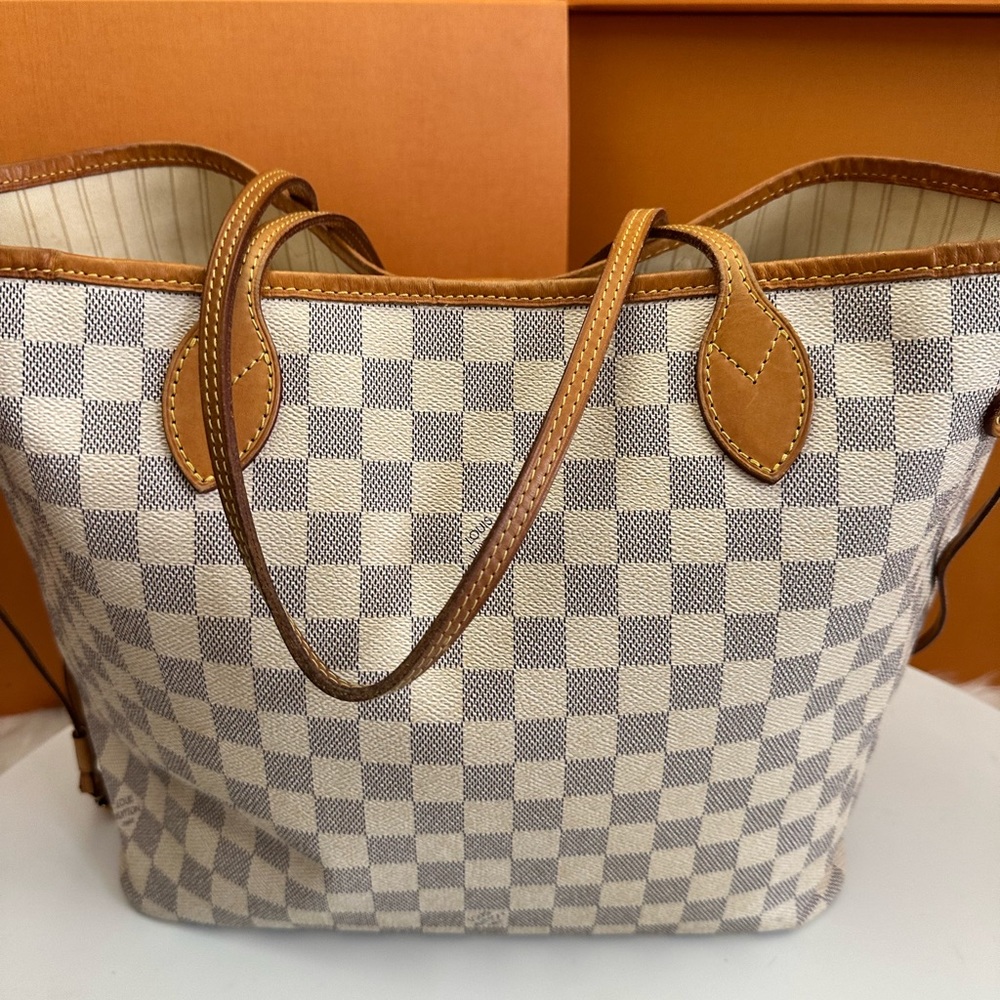 💎✨BEAUTIFUL✨💎 Louis Vuitton Damier Azur Neverfull MM Tote Bag - Picture 7 of 13